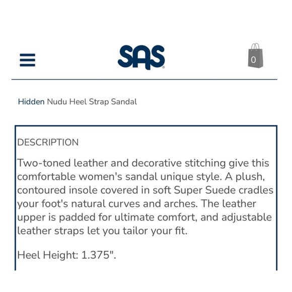 SAS Black & Red Hidden Nudu Heel Strap Leather Sandals Size 6.5 EUC Comfort Sole - Picture 13 of 14